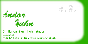 andor huhn business card